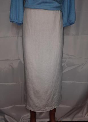 Льняная юбка, размер 48