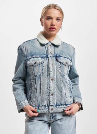 Нова утеплена джинсова куртка levi’s