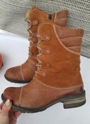 Теплые красивые качественные ботинки ботинки на меху в скандинавском бохо хюге стиле josef seibel 37