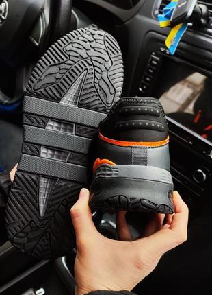 Мужские кроссовки adidas niteball черные с оранжевым4 фото