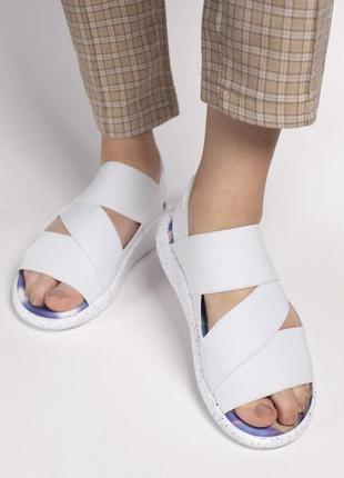 Сандали женские adidas y-3 yamamoto, белые (адидас у-3, босоножки, сандалі, летняя обувь)2 фото
