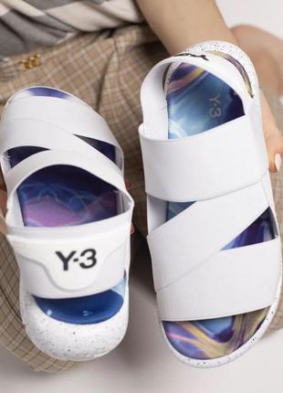 Сандали женские adidas y-3 yamamoto, белые (адидас у-3, босоножки, сандалі, летняя обувь)5 фото