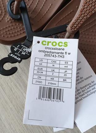 Crocs слоун ombre diamante flip в'єтнамки w4 33-349 фото