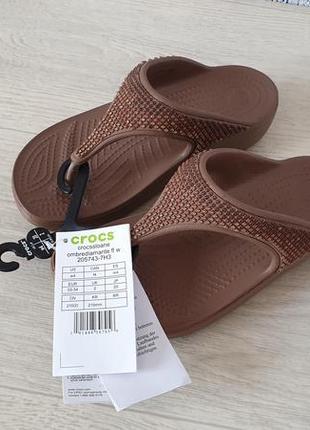 Crocs слоун ombre diamante flip в'єтнамки w4 33-343 фото