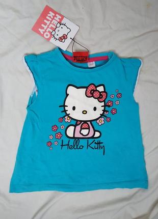 Футболка на девочку китти, хэллоу китти, hello kitty,3-4 гола