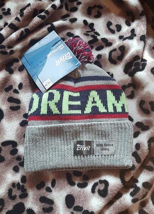 Шапка на хлопчика crivit на флісі розміри від 4 до 10 років нова на флісі