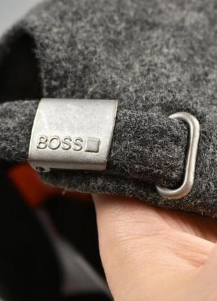 Hugo boss оригинал кепка шерстяная серая в стиле острых козырьков теплая6 фото