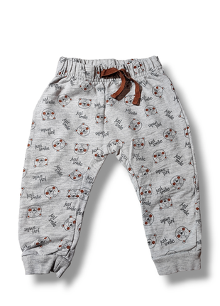 Теплые брюки с манжетами мишки
