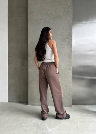Трендові жіночі штани з трусиками❤️ якісні широкі оверсайз брюки2 фото