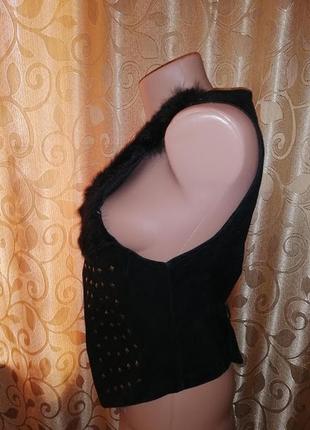 💖💖💖красивая женская жилетка с мехом кролика💖💖💖7 фото
