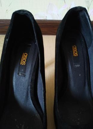 Жіночі замшеві класичні туфлі човники asos3 фото