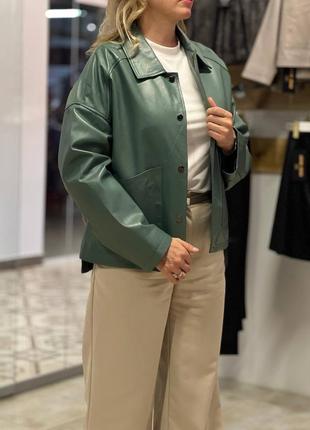 Супер-тяжка кожаная оверсайз рубашка. туречковина