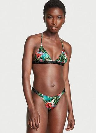 Купальник victoria's secret shine strap triangle top tropical flower