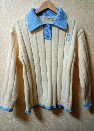 Джемпер желто-голубой 2