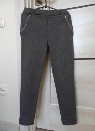 Модные фирменные брюки брюки брюки школьные серые gap геп для девочки 10-11 лет рост 1371 фото