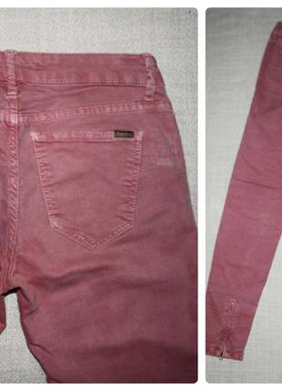 Штаны джинсы zara грязно розового цвета скинни зауженые4 фото