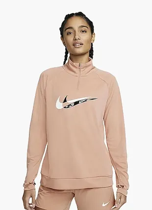 Женский свитшот для тренировок nike dri-fit swoosh run pink