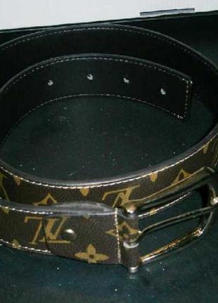 Louis vuitton monogram gold buckle belt женский5 фото