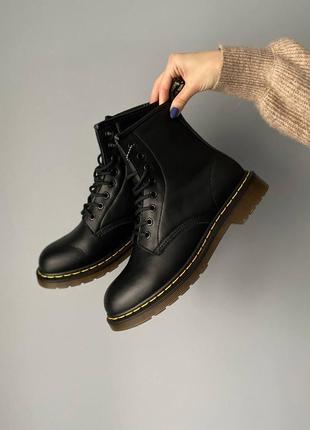 👟 черевики   dr. martens black fur  зима хутро    / наложка bs👟