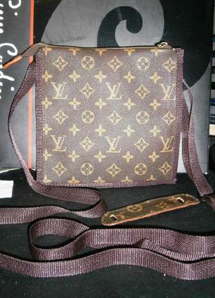 Hand made monogram canvas mеssenger bag