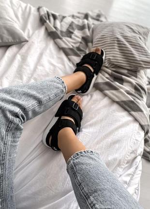 Adidas adilette sandal black/white 🆕 женские боссоножки/сандали адидас 🆕 белый/черный4 фото