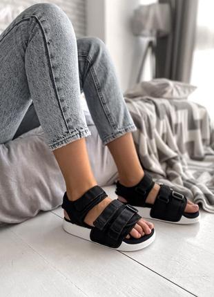 Adidas adilette sandal black/white 🆕 женские боссоножки/сандали адидас 🆕 белый/черный