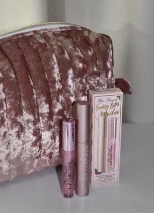 Лімітований набір too faced sexy lips & lashes kit