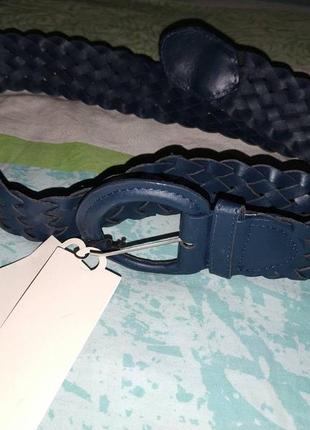 Супер пояс плетеный темно-синего цвета 120х 5см