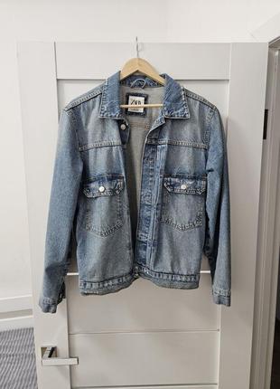 Нова джинсова куртка zara, l