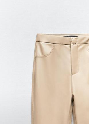 Кожаные брюки, лосины, леггинсы zara s/m2 фото