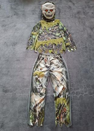 Карнавальный костюм зомби монстра на 7-8 лет рост 122-128 см фирма tu1 фото