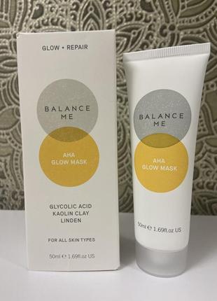 Маска для обличчя balance me aha glow mask