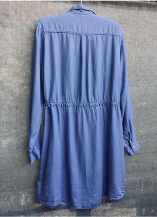 Платье джинсовое платье рубашка хлопок летнее платье свободного кроя3 фото