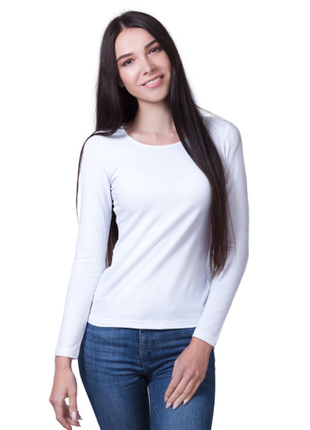 Женская кофта белая базовая вв016
