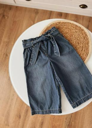 Весенние летние джинсы джинсовые кюлоты клеш для девочки 5-6р 110-116см4 фото