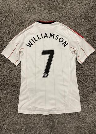 Футболка чоловіча футбольна fc liverpool 2010/2011 williamson 7 від adidas