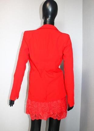 Стильный классический красный пиджак блейзер amisu хс-с3 фото