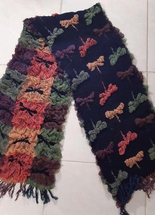Яркий мягкий пушистый шарф, двухсторонний4 фото
