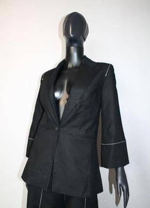 Стильный черный женский костюм пиджак блейзер и кюлоты бермуды reserved р. xs 422 фото