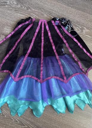 Карнавальний костюм сукня королева павуків відьма чаклунка на хеловін геловін2 фото