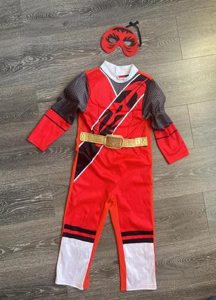 Карнавальный костюм красный рейнджер 5-6 лет