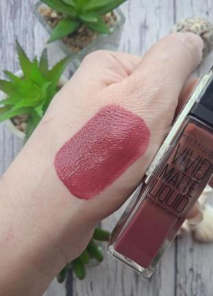 Жидкая матовая помада maybelline new york color sensational vivid matte liquid тон 452 фото