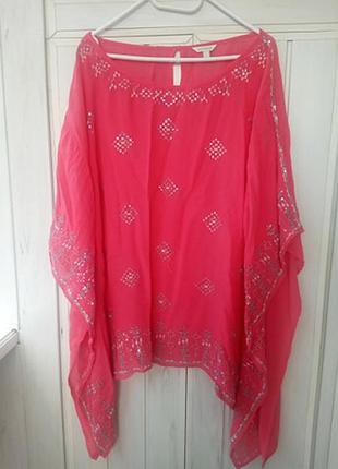 Натуральная блуза, туника, накидка