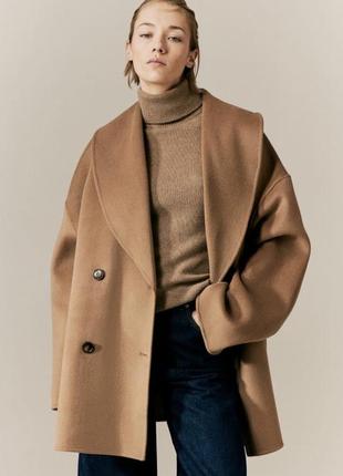 Вовняне пальто h&m premium selection 💝2 фото
