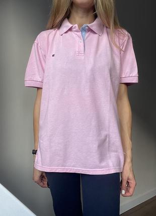 Жіноча футболка поло рожева tommy hilfiger  розмір xxl довжина 64 пог 62 плечі 488 фото