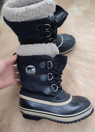 Зимові теплі брендові чоботи сноубутси sorel