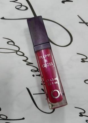 Блеск для губ. plump &gloss  от oriflame темно- розовый   6.5  мл