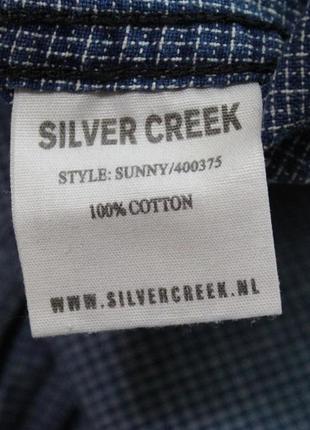 Интересная приталенная (slim fit) рубашка с осветлениями и на заклепках от silver creek (высокий м)5 фото