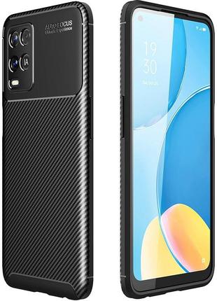 Чехол fiji ultimate carbon для oppo a54 противоударный бампер черный