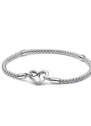 Срібний браслет срібло пандора pandora silver s925 ale з біркою і пломбою 925 проба серця серце